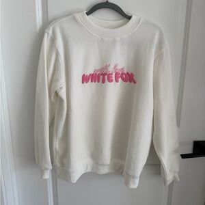 White Fox Boutique Cream Sweatshirt